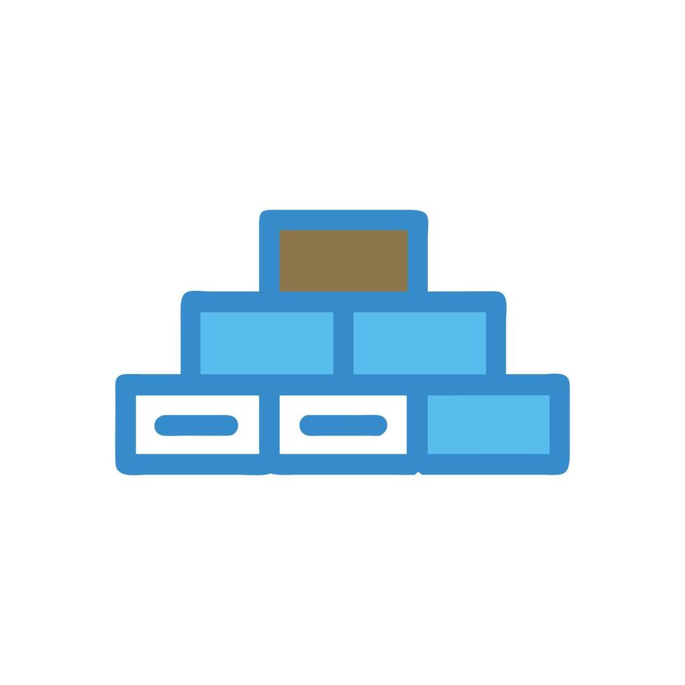 Construction Icon Featuring Bricks for Architecture vector