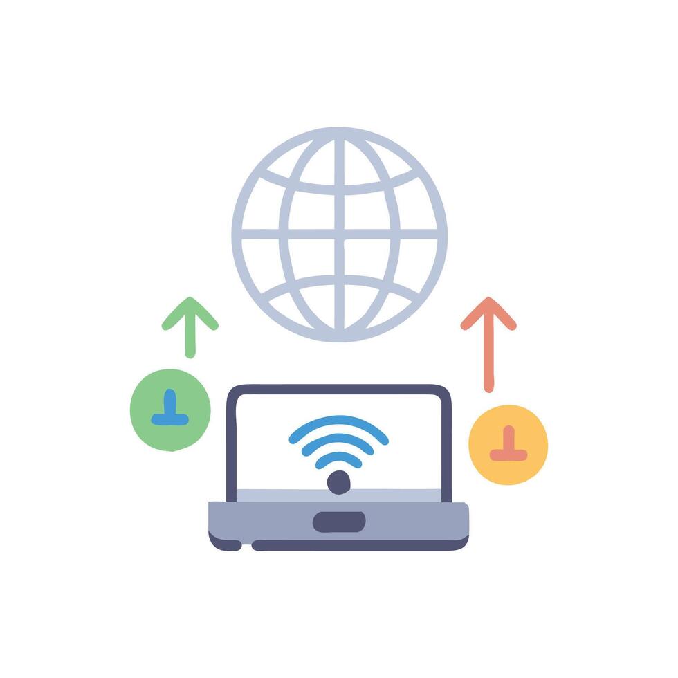 Broadband Internet Icon for Connectivity Solutions vector