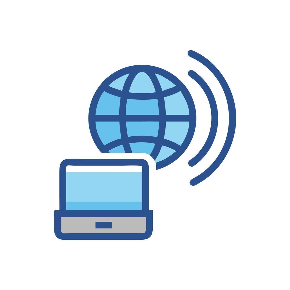 Icon for Broadband Internet Connectivity in Urban Areas vector