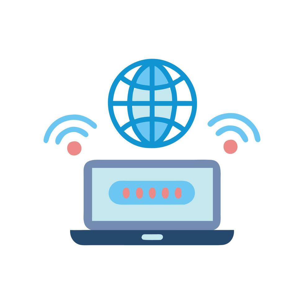 Icon Representing Broadband Internet for Digital Solutions vector