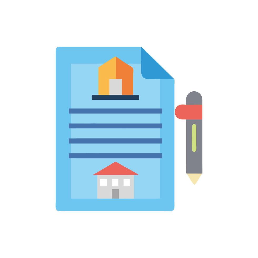 Icon Representing Building Permits for Construction vector