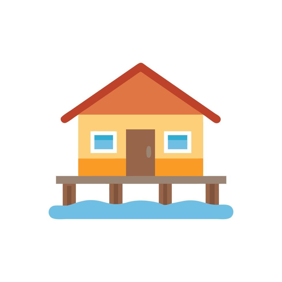 Bungalow Icon for Residential Architecture vector