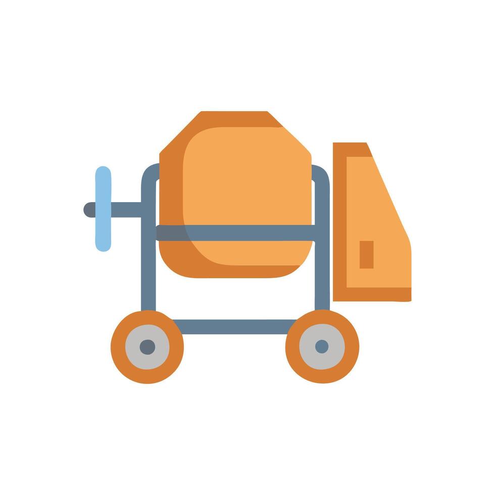 Icon Representing Cement Mixers for Construction vector