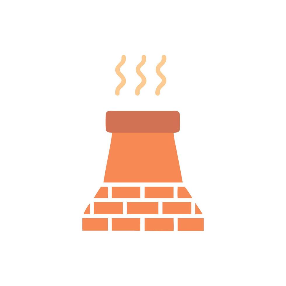Stylized Chimney Icon for Residential Design vector