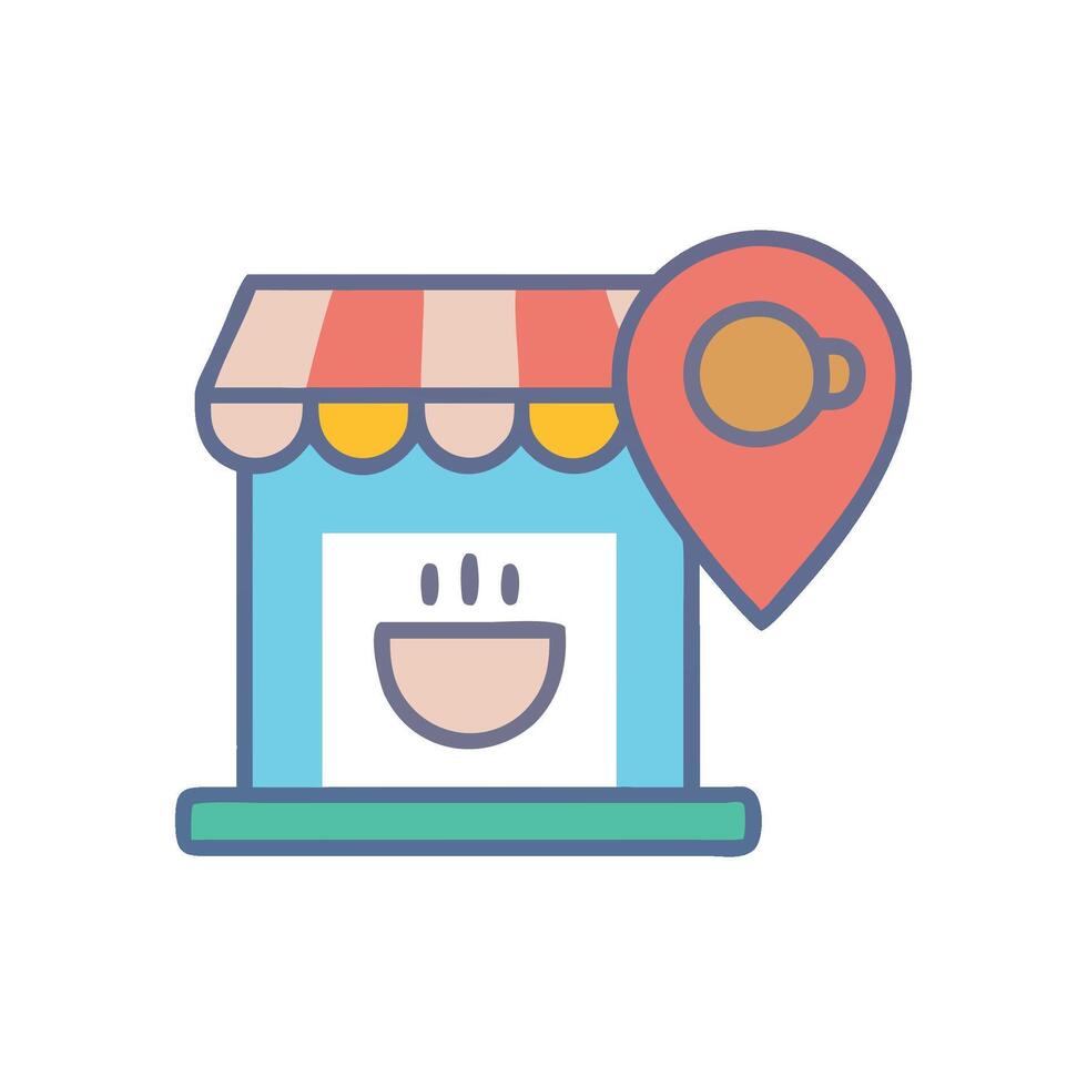 Icon for Nearby Coffee Shops in Community vector