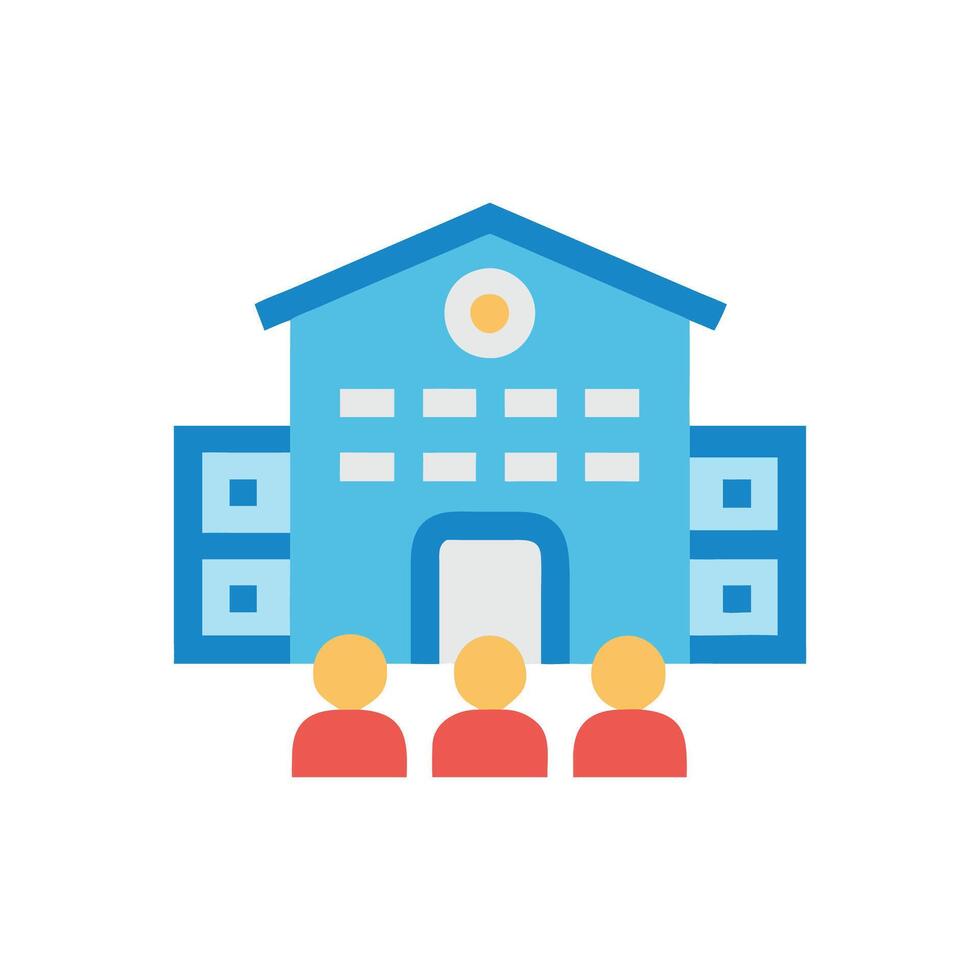 Community Center Icon for Local Activities vector