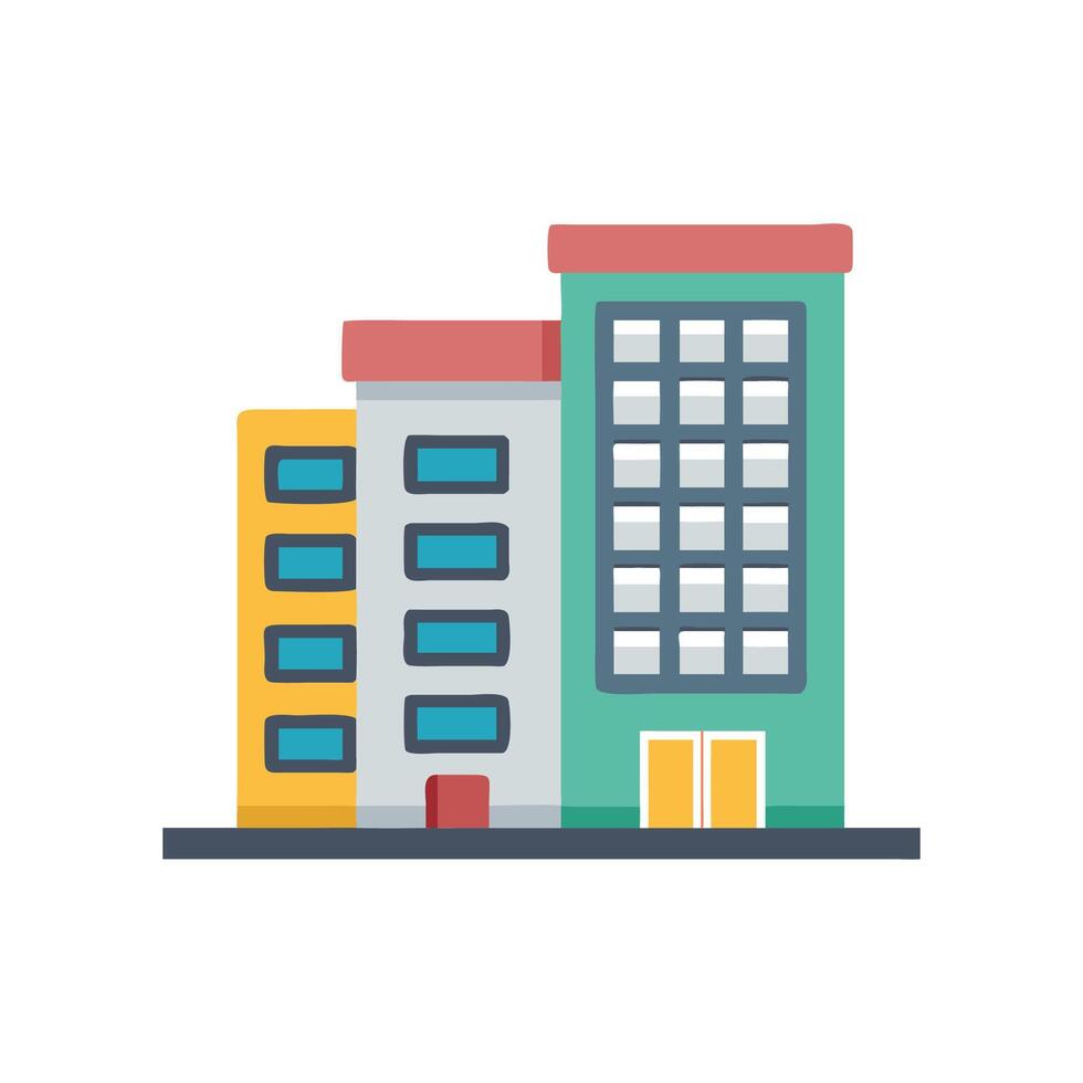 Unique Condominium Design Icon vector