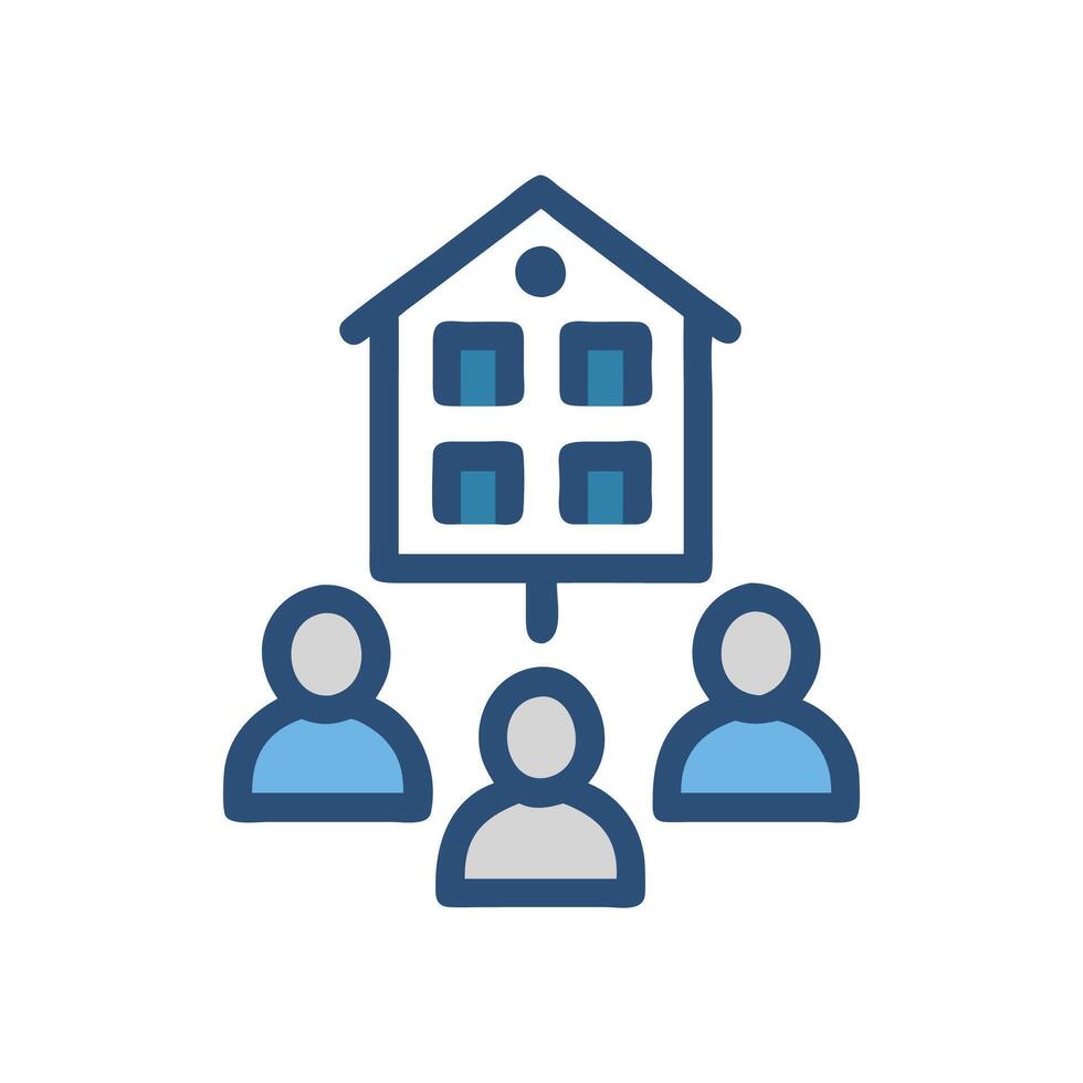 Modern Condominium Association Icon vector