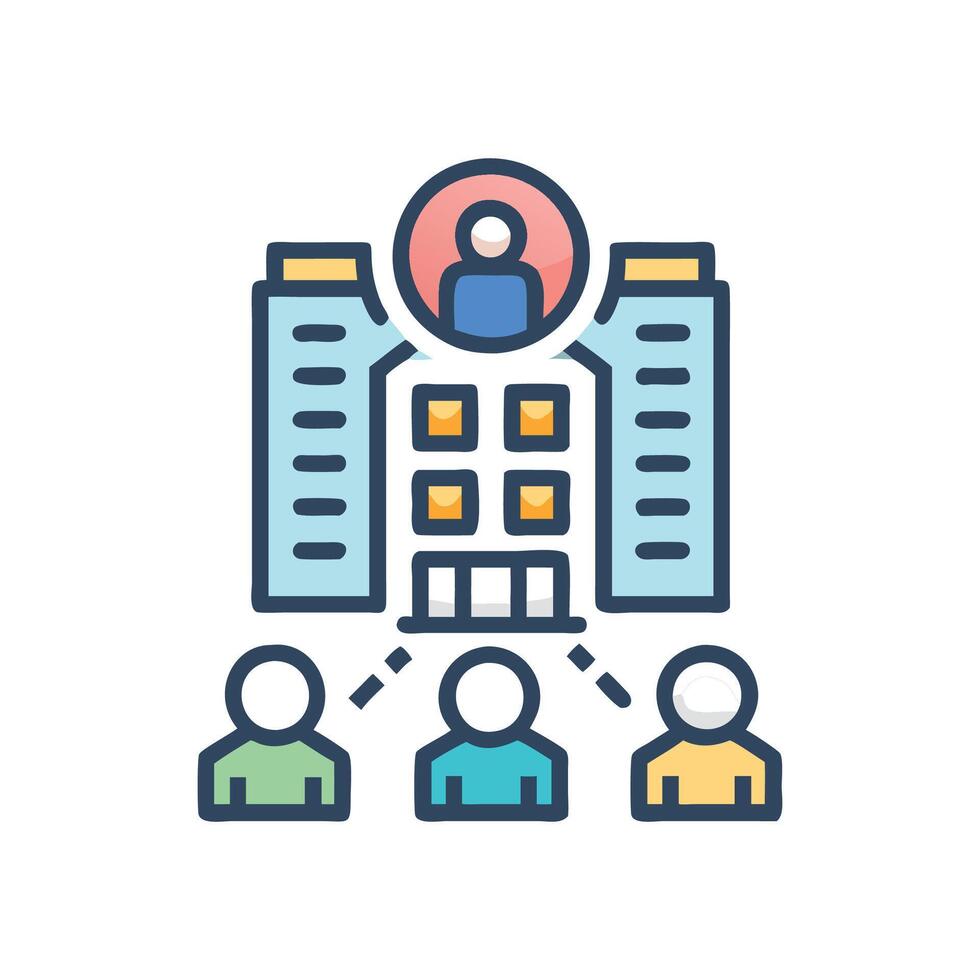 Stylish Condominium Association Icon vector