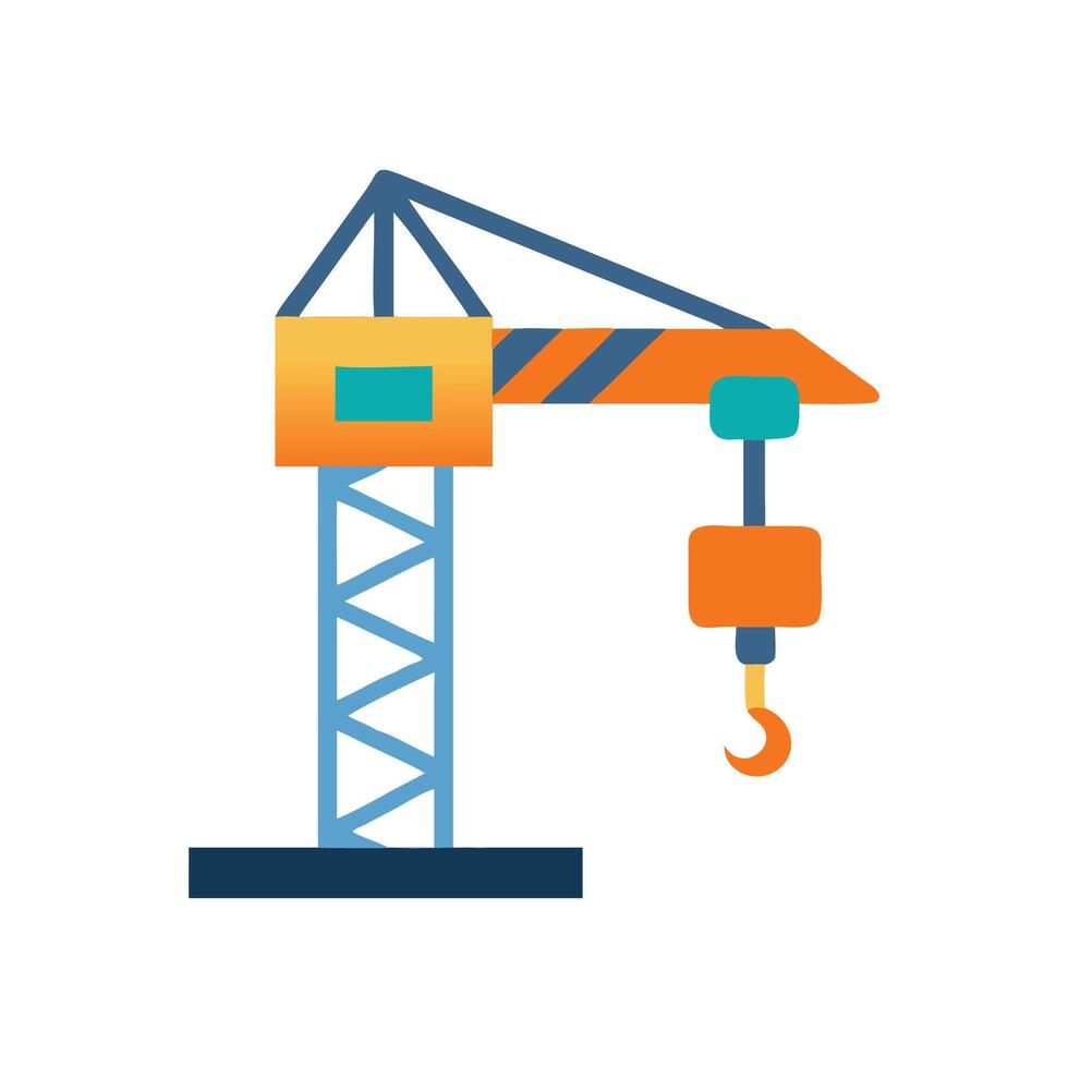 Modern Construction Crane Icon vector