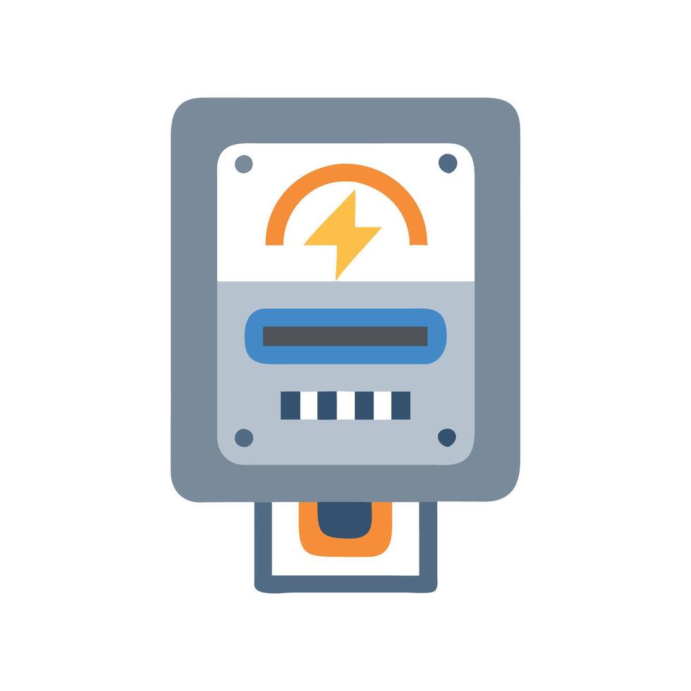 Modern Electricity Meter Icon for Home vector
