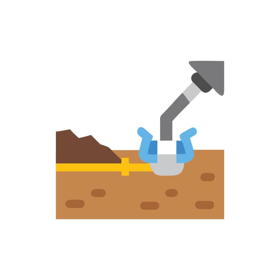 Unique Excavation Icon for Construction vector