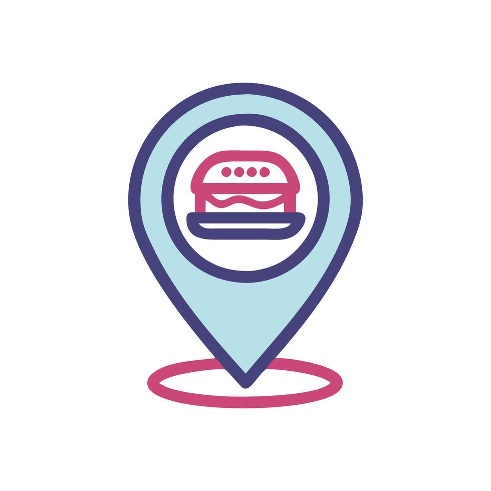 Fast Food Nearby Icon for Convenience vector