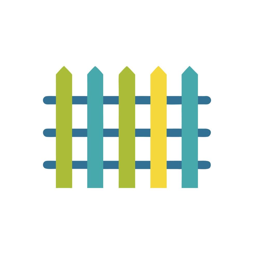 Stylish Fence Icon for Home vector