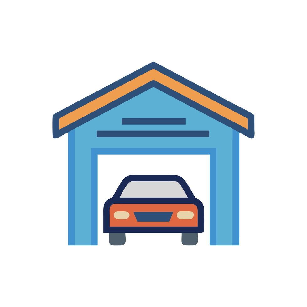 Garage Icon for Home Design vector