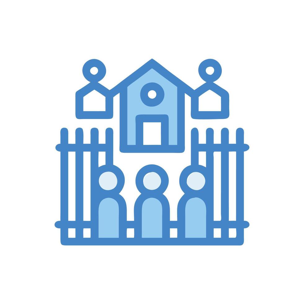 Gated Community Icon for Security vector