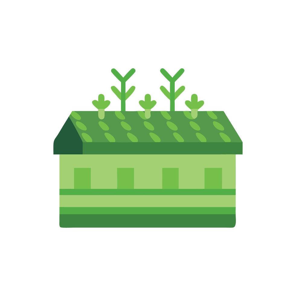 Stylish Green Roof Icon for Design vector