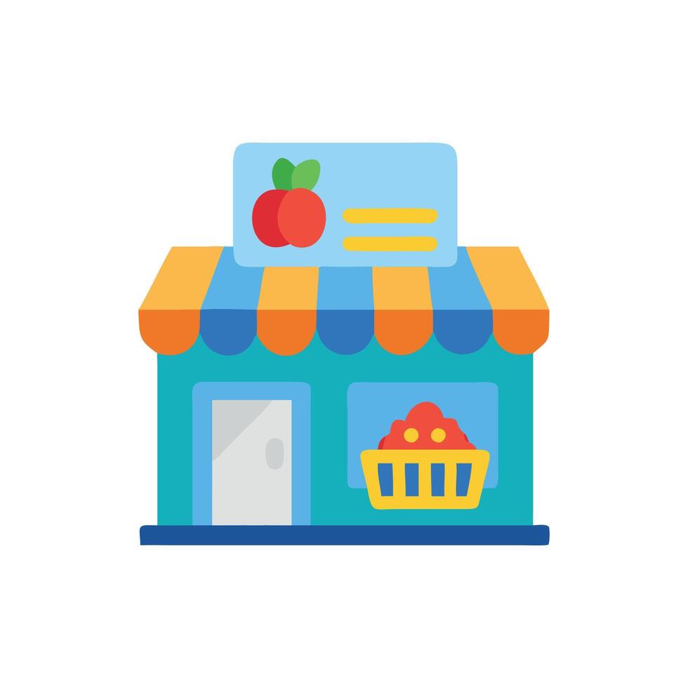 Creative Grocery Store Nearby Icon vector