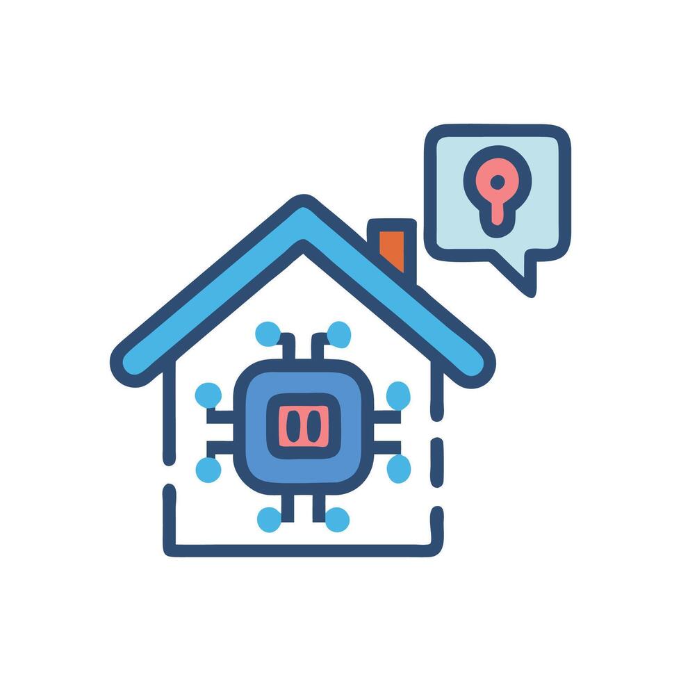 Home AI Assistant Icon for Technology vector