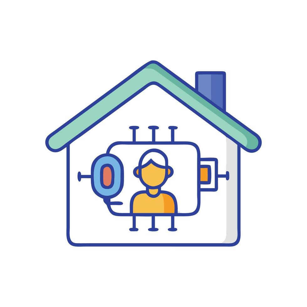 Creative Home AI Assistant Icon vector