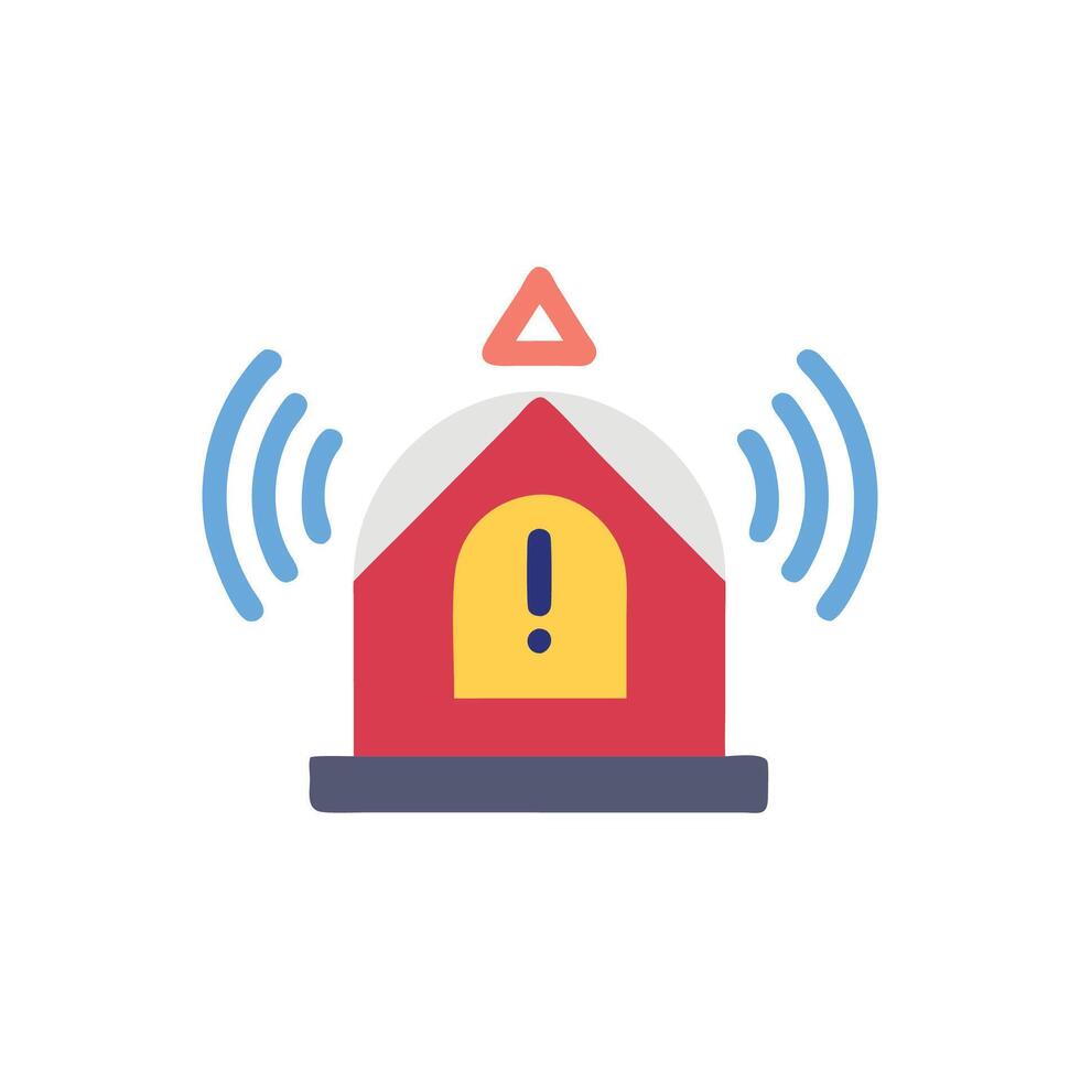 Stylish Home Alarm System Icon vector