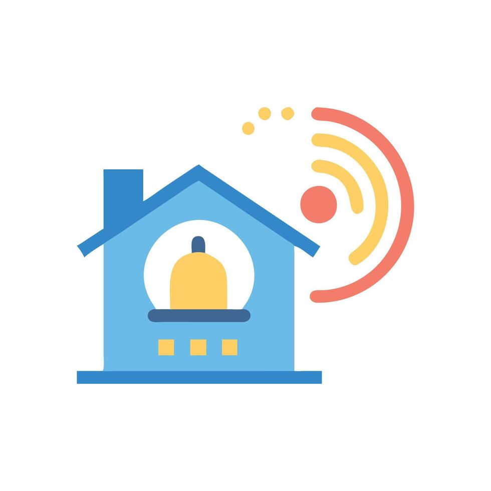 Creative Home Alarm System Icon vector