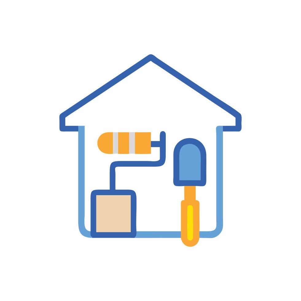 Creative Home Improvement Icon vector
