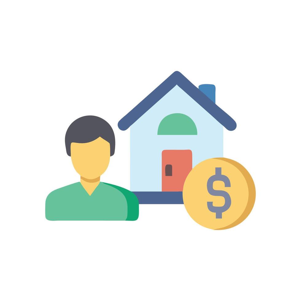 Stylish Home Seller Icon vector