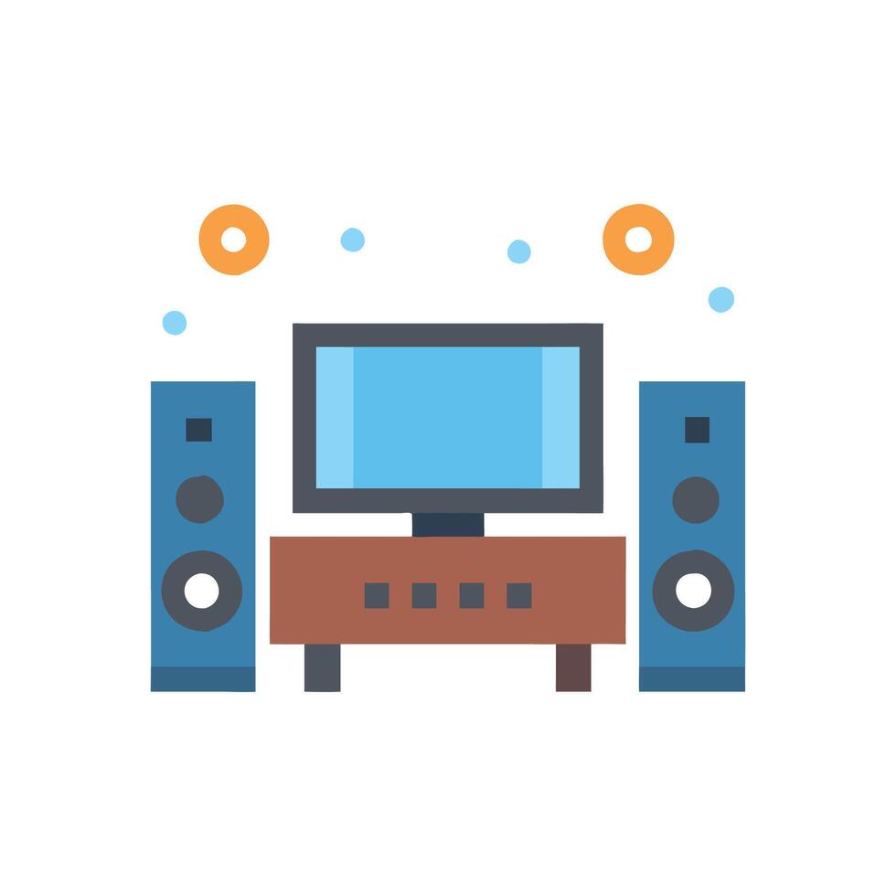 Home Theater Icon for Entertainment vector