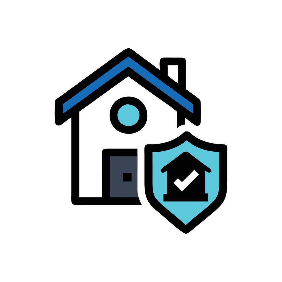 Unique Home Warranty Icon for Protection vector
