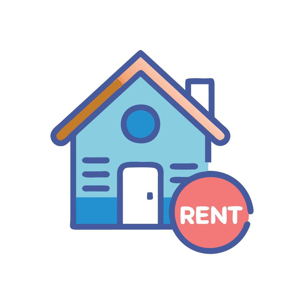 House for Rent Icon for Real Estate vector