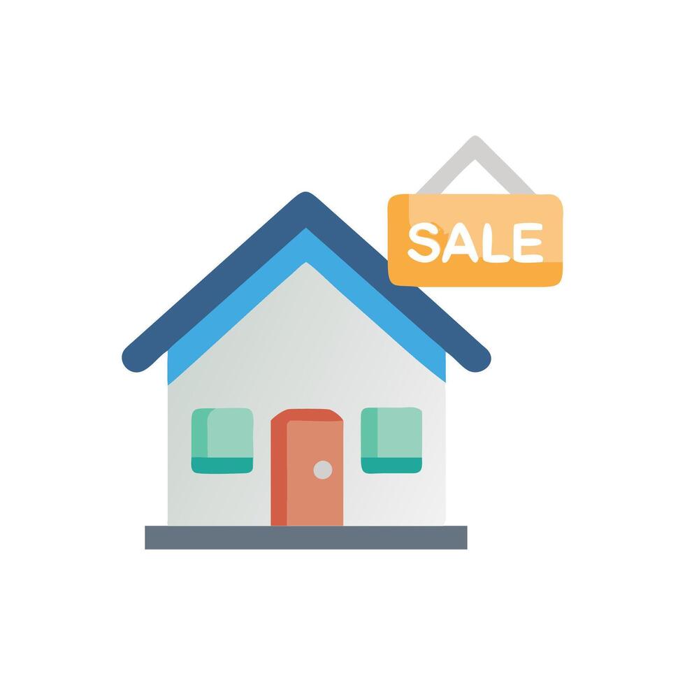 Stylish House for Sale Icon vector