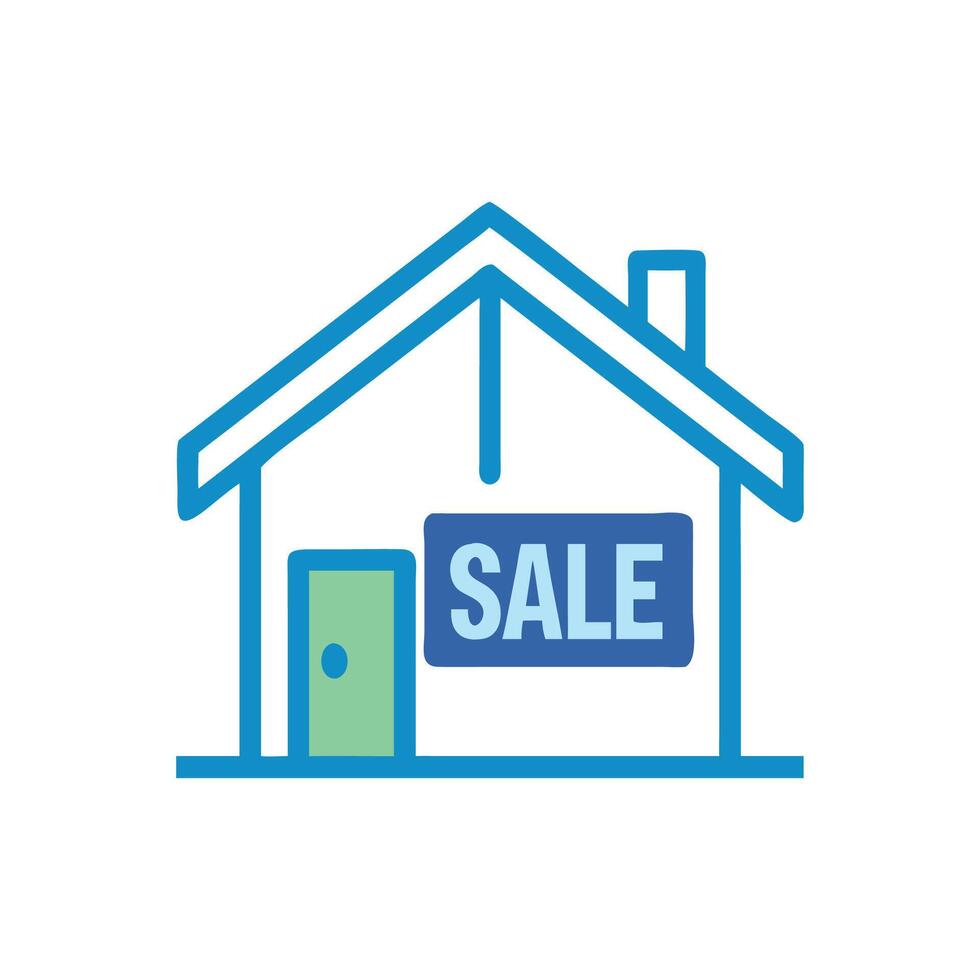 House for Sale Icon for Real Estate vector