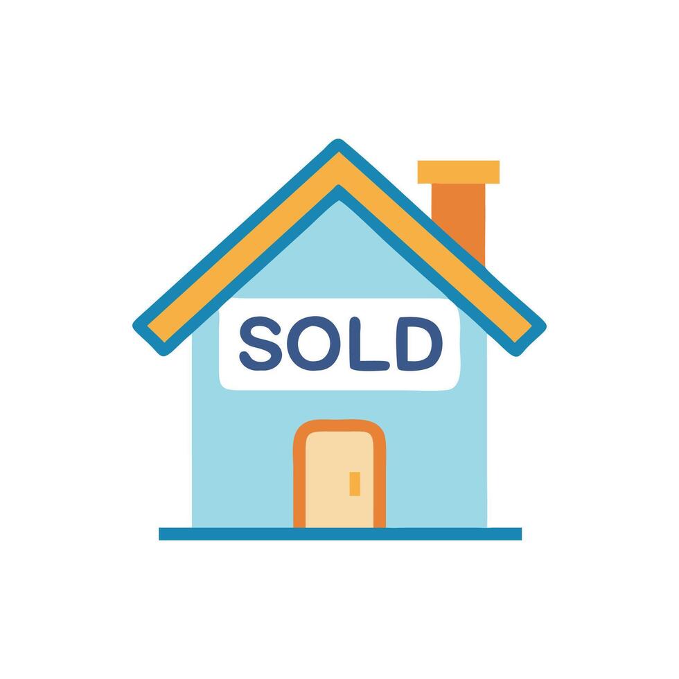 Unique House Sold Icon for Design vector