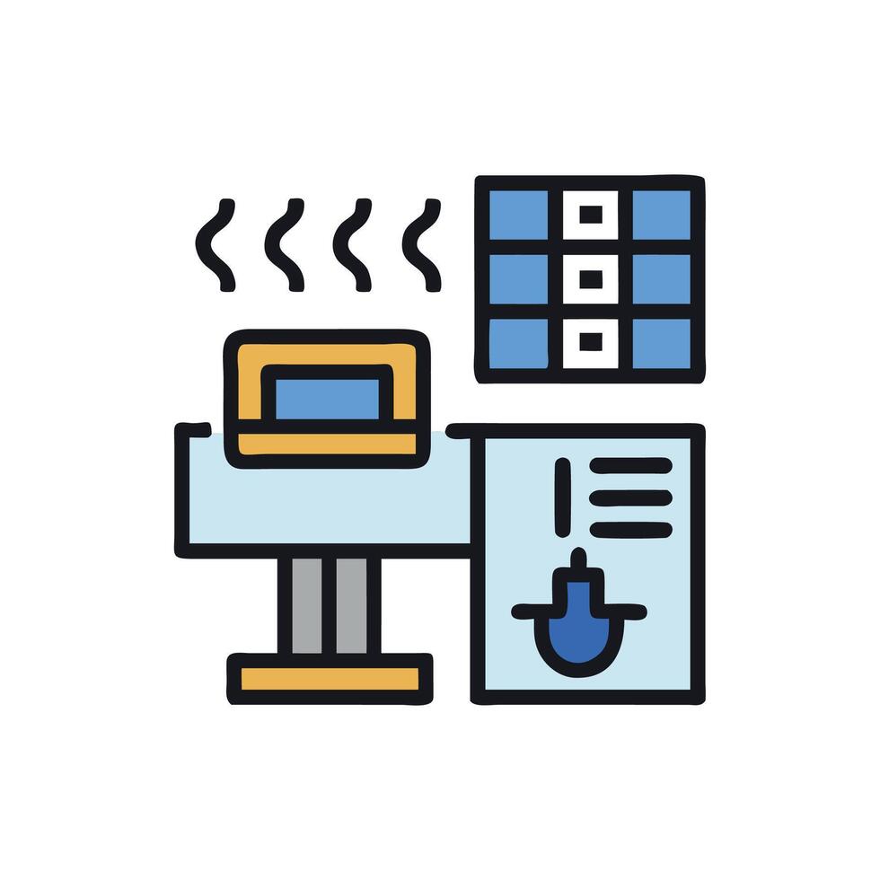 Stylish HVAC System Icon vector
