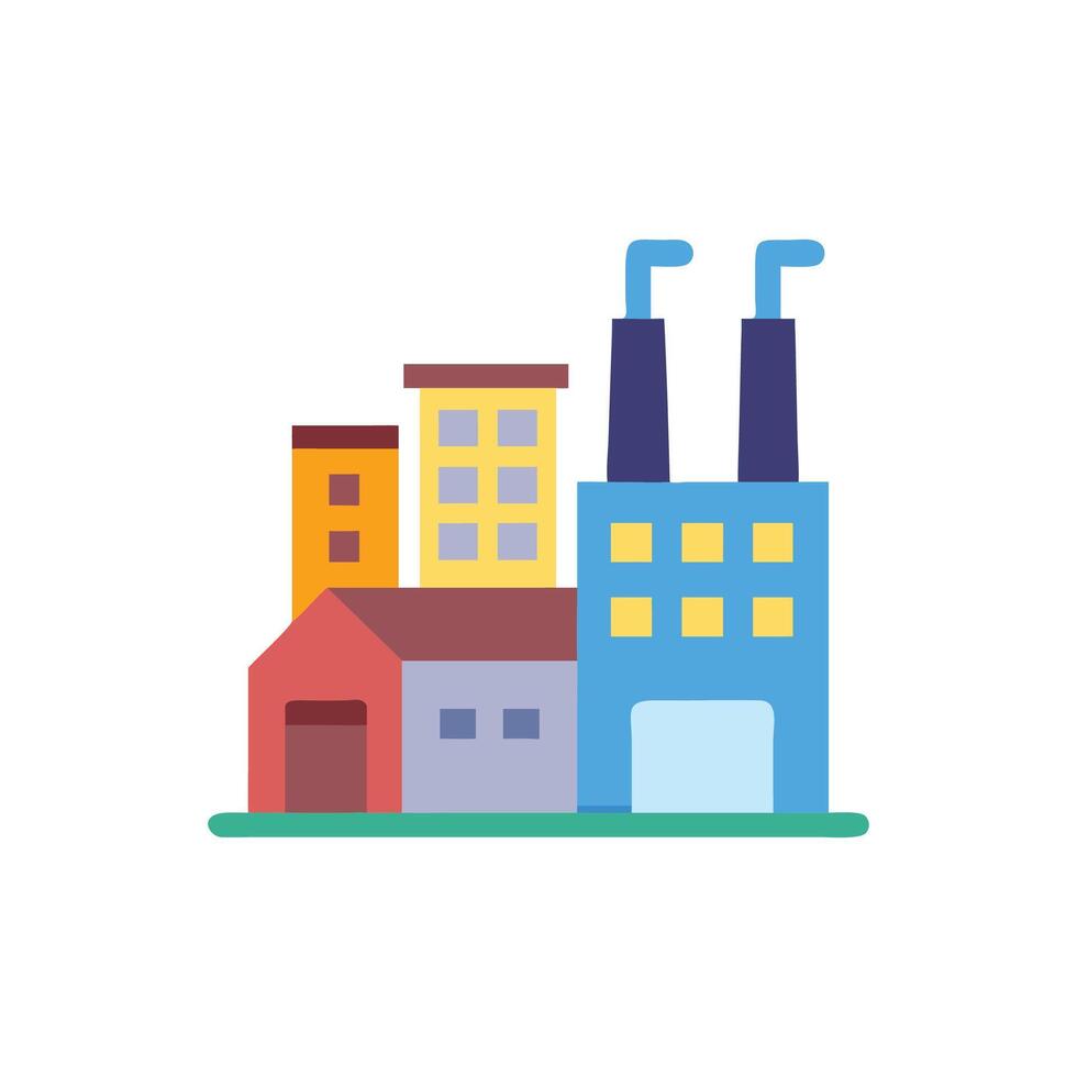 Stylish Industrial Property Icon vector