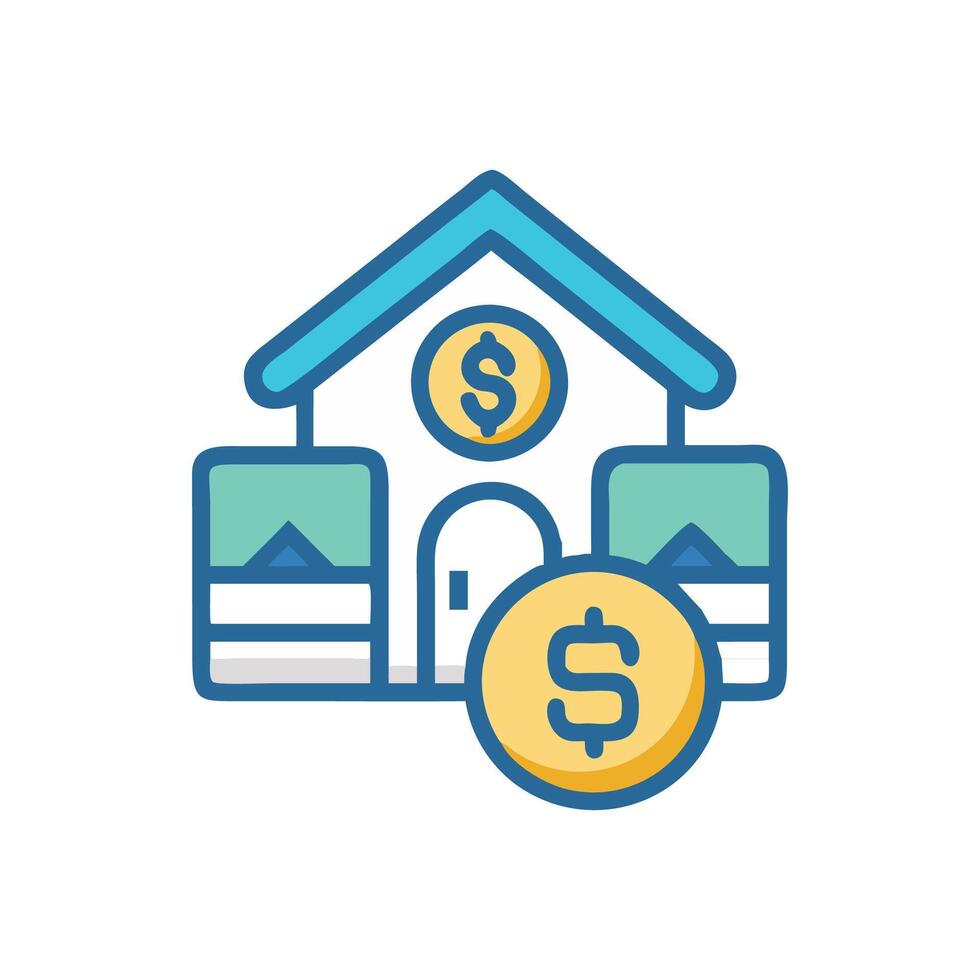 Investment Property Icon for Finance vector
