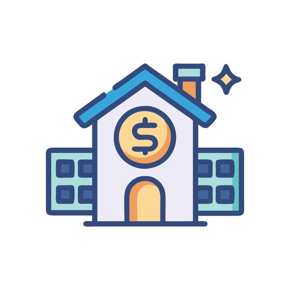 Unique Investment Property Icon for Finance vector