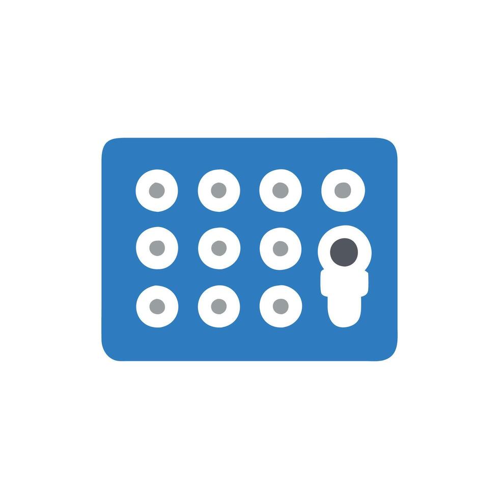 Creative Keypad Lock Icon vector