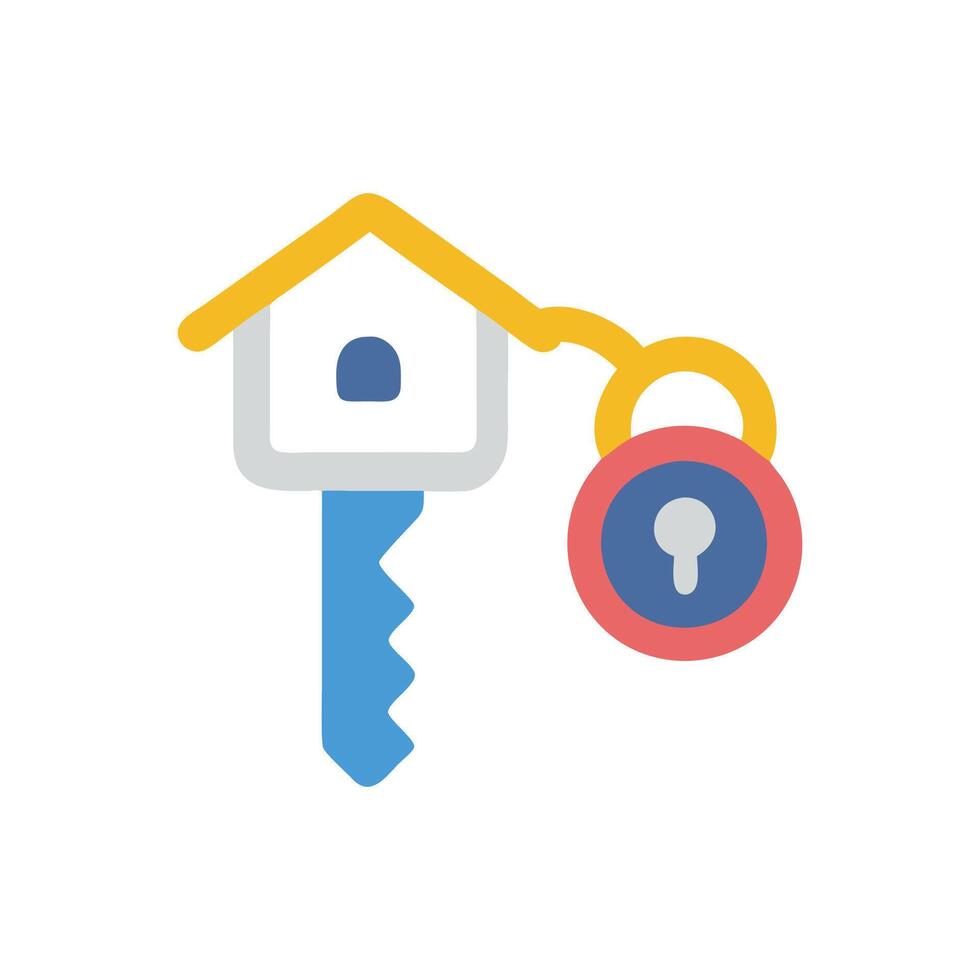 Creative Key to House Icon vector