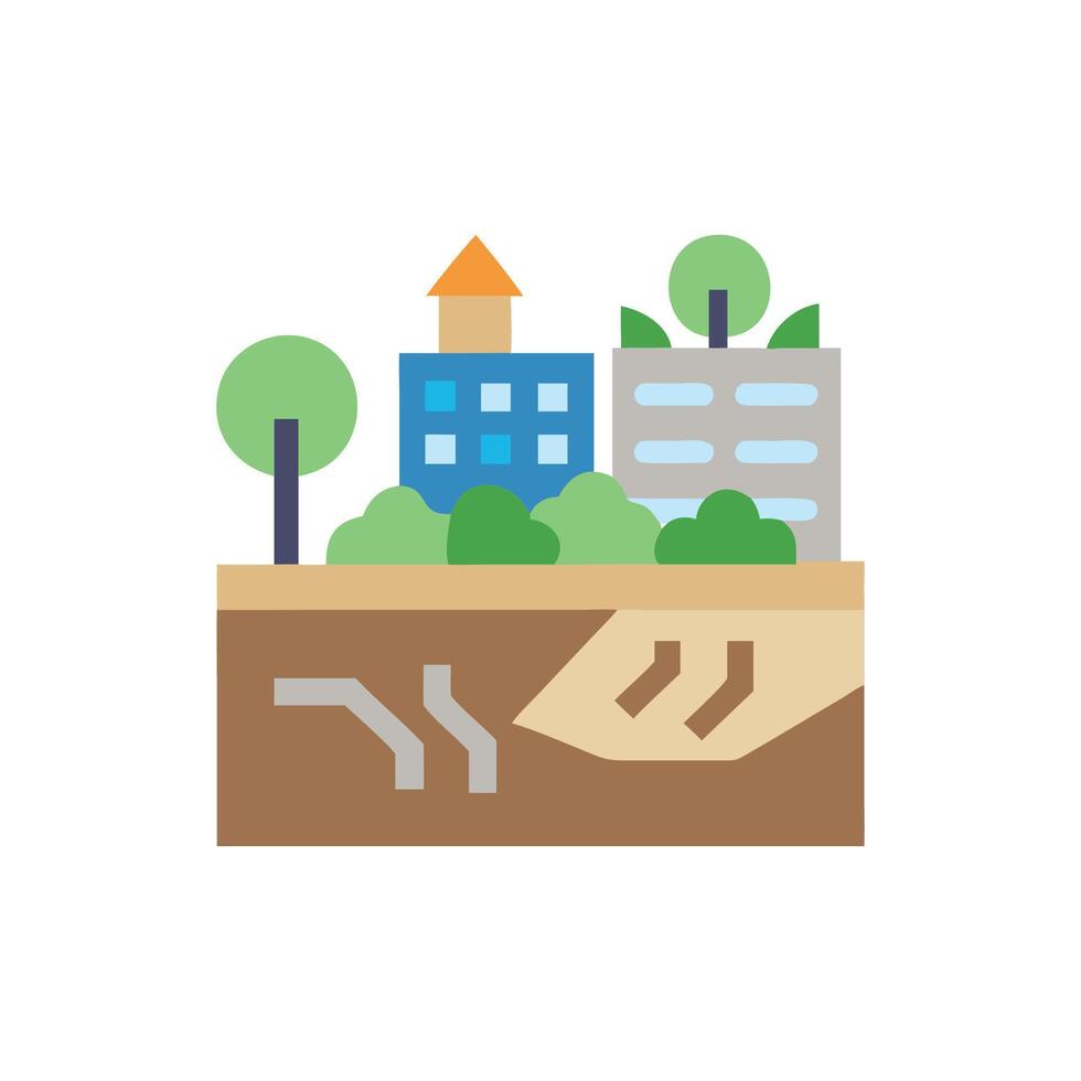 Creative Land Development Icon vector
