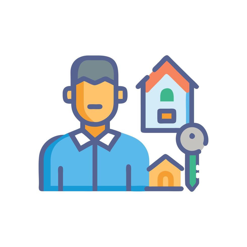 Creative Landlord Icon for Management vector