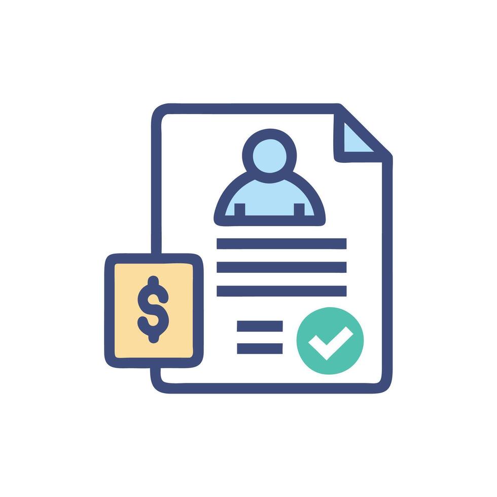 Loan Agreement Icon for Finance vector