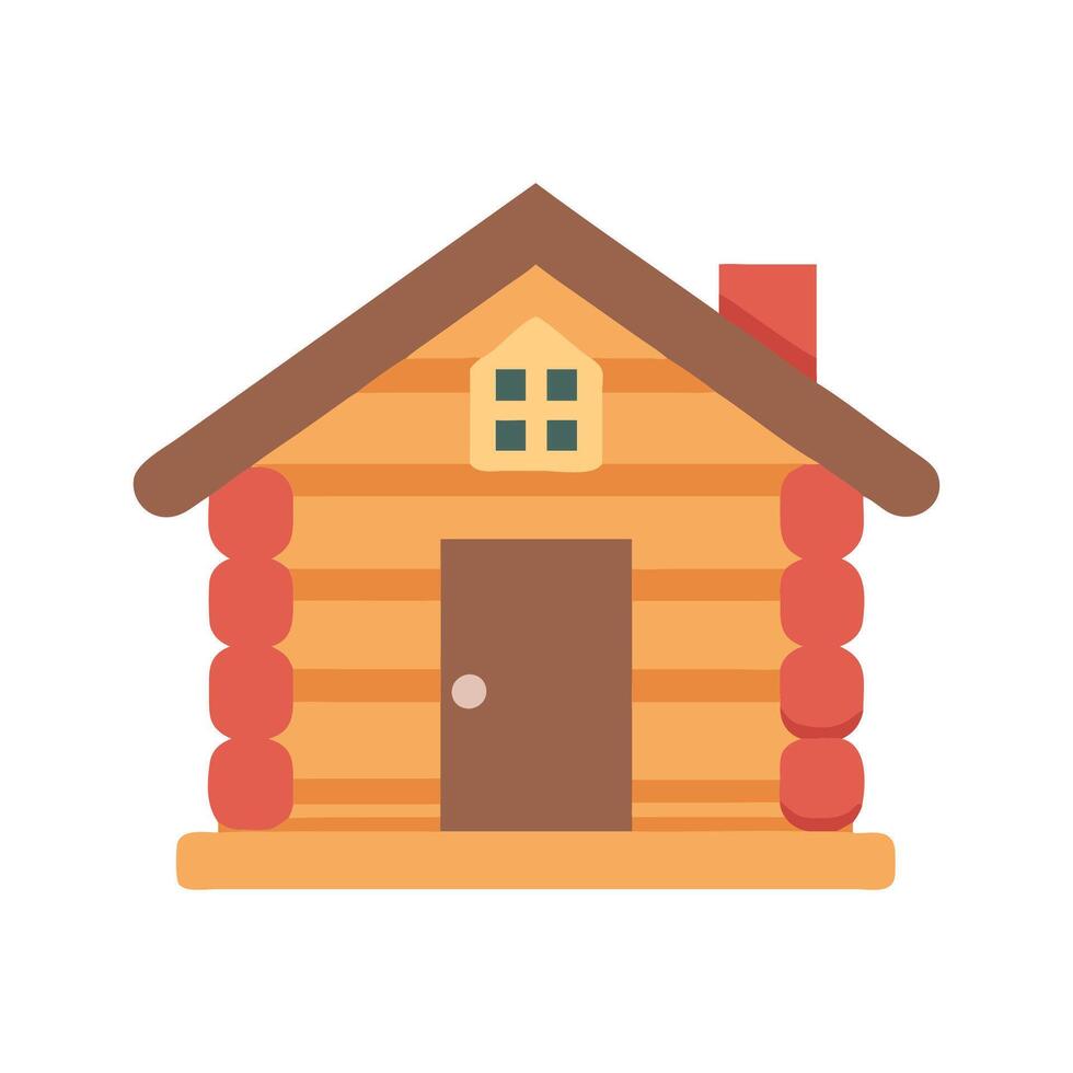 Stylish Log Cabin Icon vector