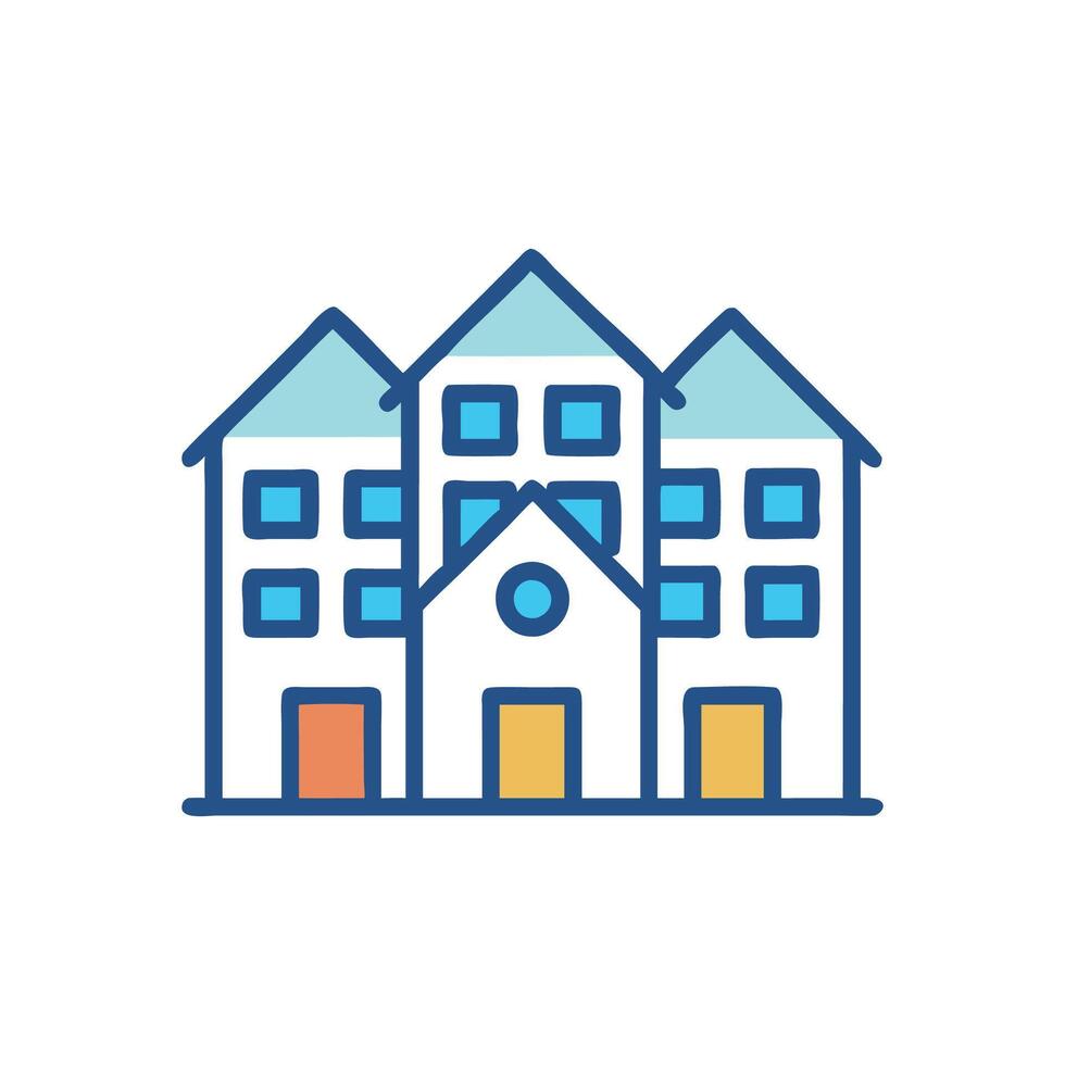 MultiFamily Home Icon for Design vector