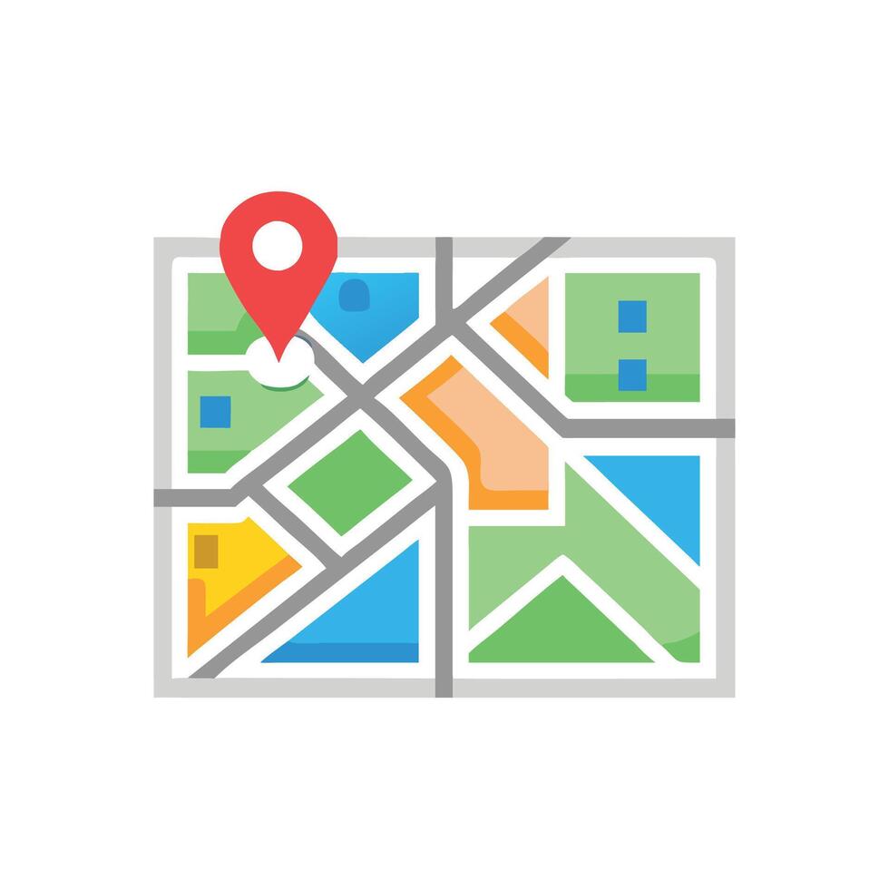 Creative Neighborhood Map Icon vector