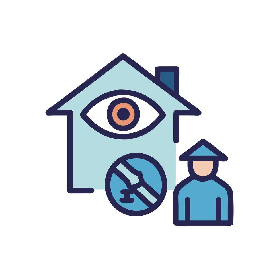 Neighborhood Watch Icon for Security vector