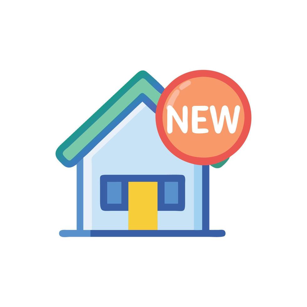 Creative New Home Icon for Design vector