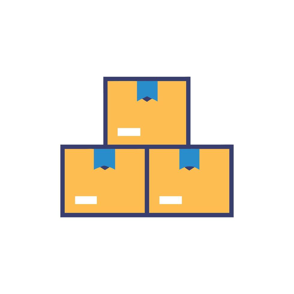 Creative Packing Boxes Icon for Design vector