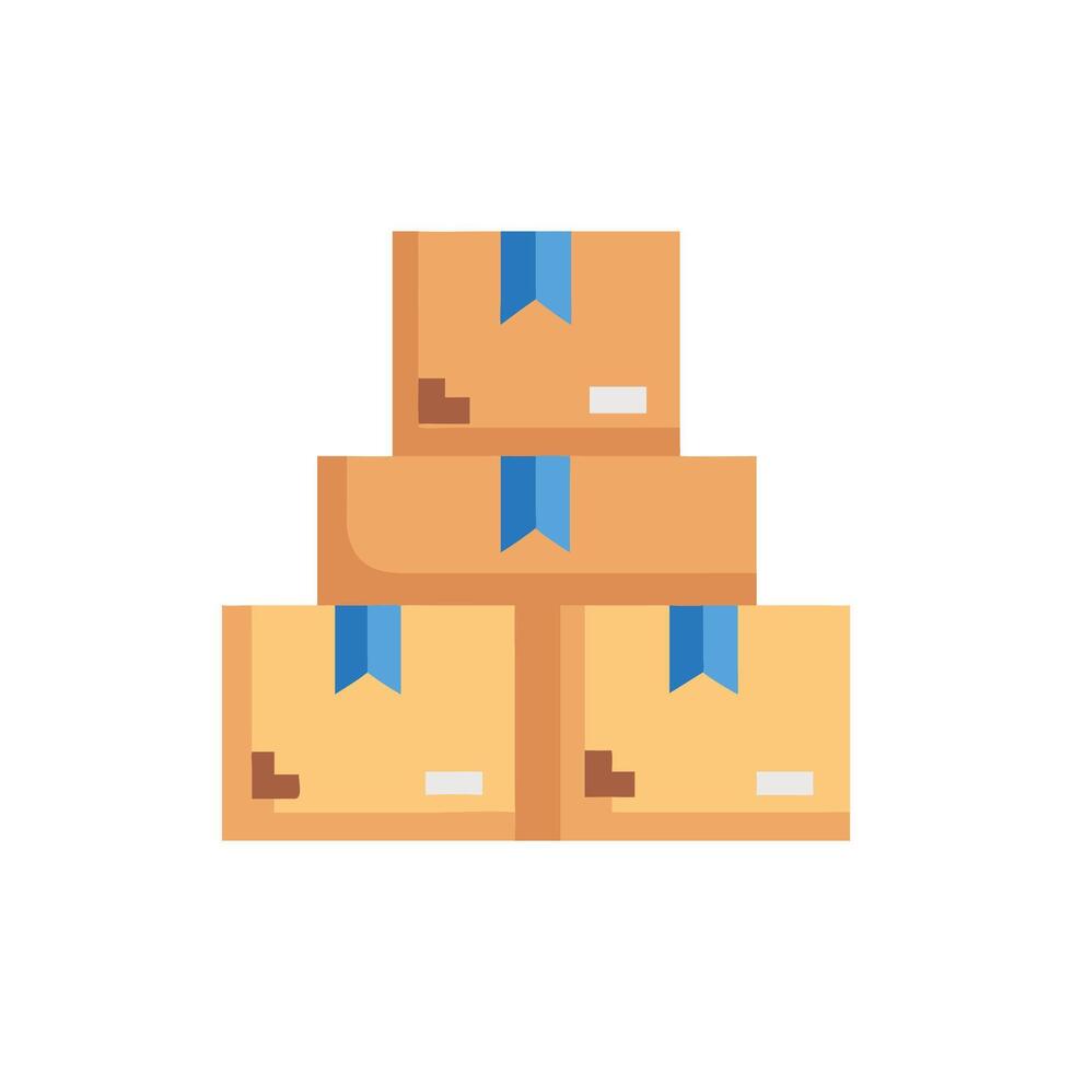 Stylish Packing Boxes Icon vector